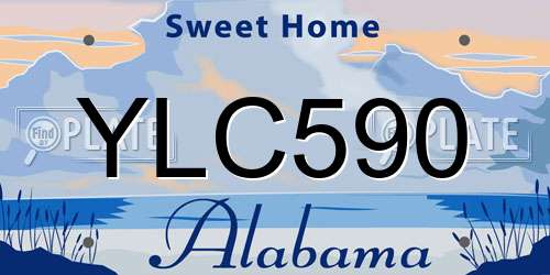 YLC590 Alabama License Plate