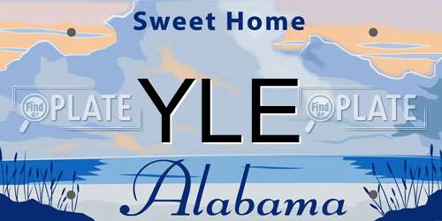 YLE Alabama License Plate