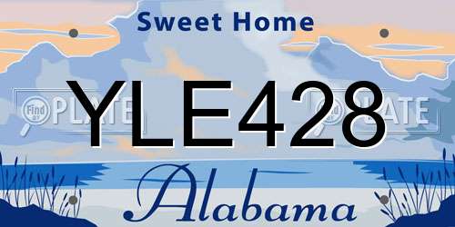 YLE428 Alabama License Plate