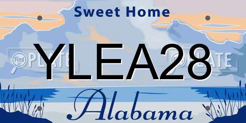 YLEA28 Alabama License Plate