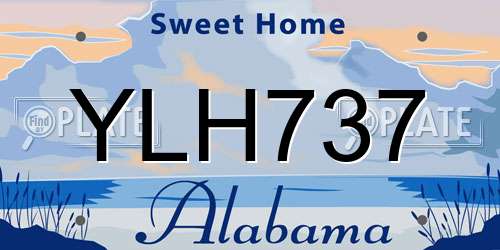 YLH737 Alabama License Plate