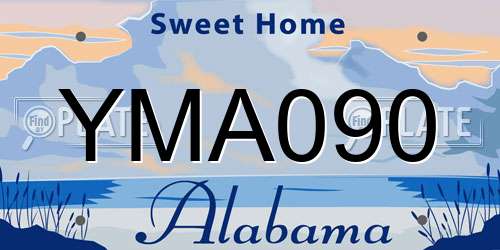 YMA090 Alabama License Plate