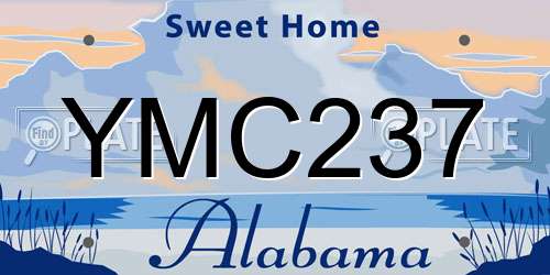 YMC237 Alabama License Plate