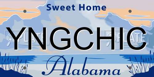 YNGCHIC Alabama License Plate