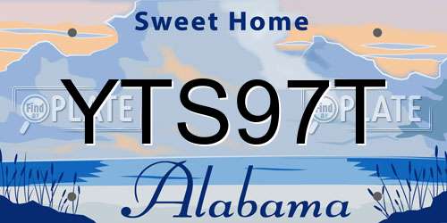 YTS97T Alabama License Plate