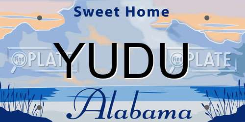 YUDU Alabama License Plate
