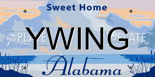 YWING Alabama License Plate