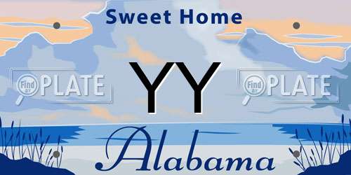 YY Alabama License Plate