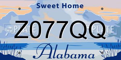 Z077QQ Alabama License Plate