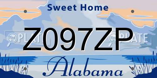 Z097ZP Alabama License Plate
