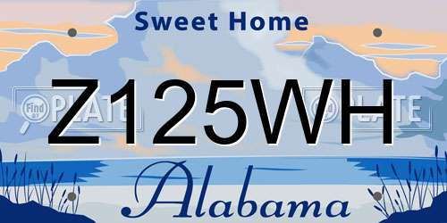 Z125WH Alabama License Plate