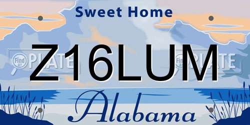 Z16LUM Alabama License Plate