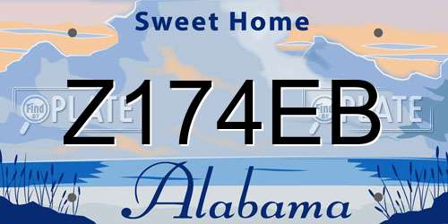 Z174EB Alabama License Plate