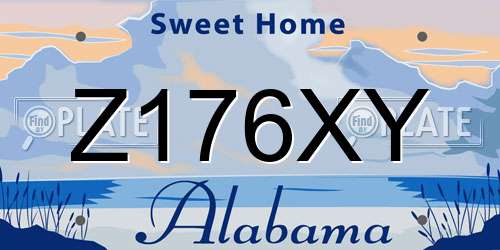 Z176XY Alabama License Plate