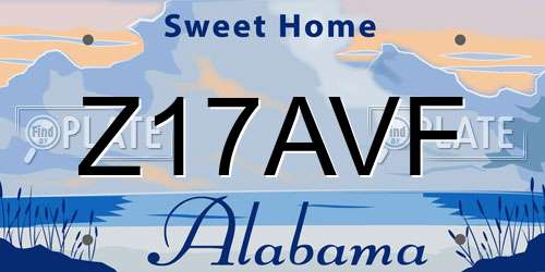 Z17AVF Alabama License Plate