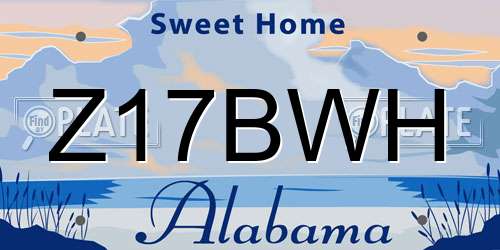 Z17BWH Alabama License Plate