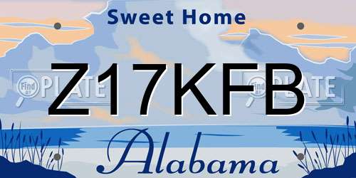 Z17KFB Alabama License Plate