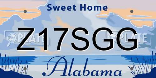 Z17SGG Alabama License Plate