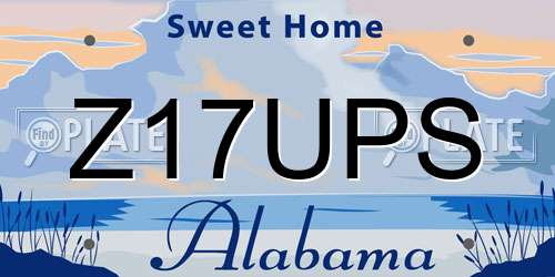 Z17UPS Alabama License Plate