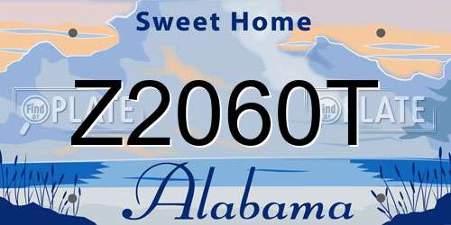 Z2060T Alabama License Plate