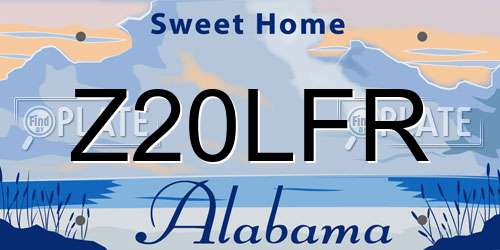 Z20LFR Alabama License Plate