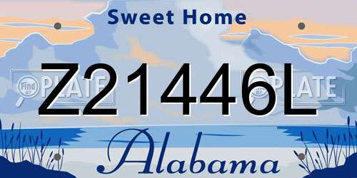 Z21446L Alabama License Plate