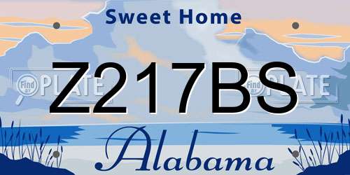 Z217BS Alabama License Plate