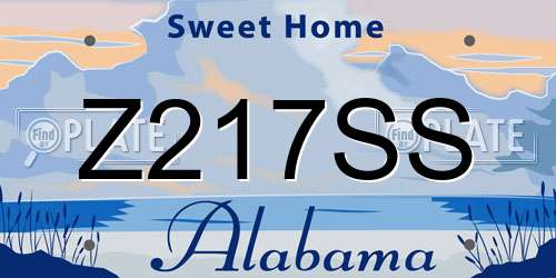 Z217SS Alabama License Plate