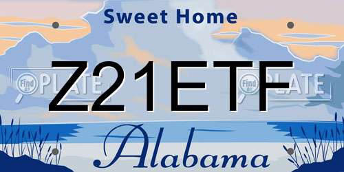 Z21ETF Alabama License Plate