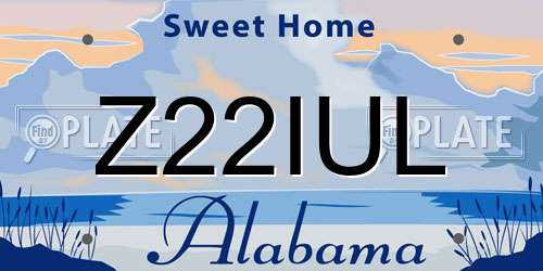Z22IUL Alabama License Plate