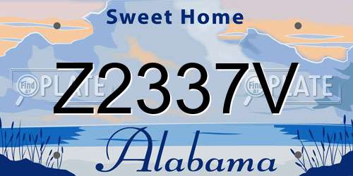 Z2337V Alabama License Plate