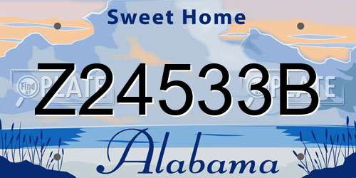 Z24533B Alabama License Plate