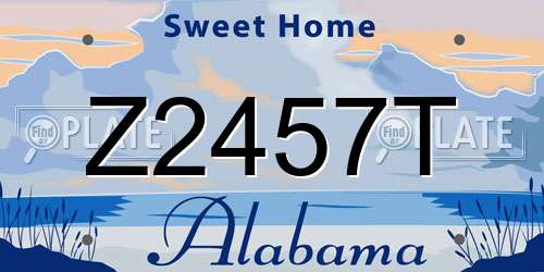 Z2457T Alabama License Plate