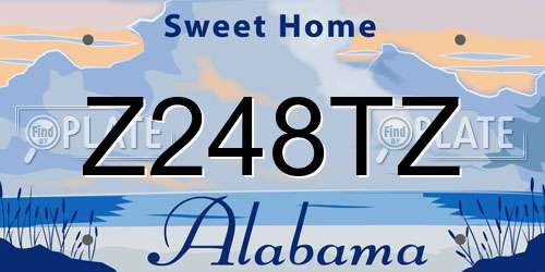 Z248TZ Alabama License Plate