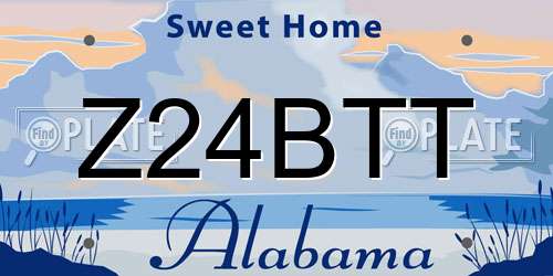 Z24BTT Alabama License Plate