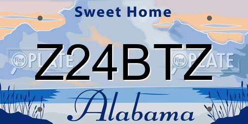 Z24BTZ Alabama License Plate