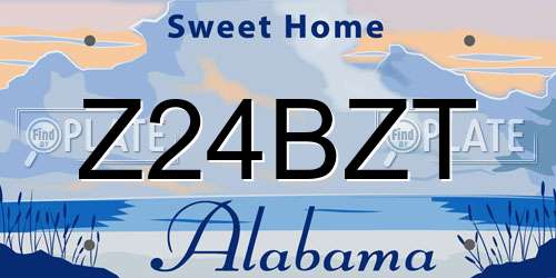 Z24BZT Alabama License Plate