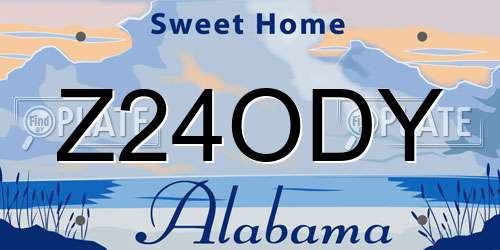 Z24ODY Alabama License Plate