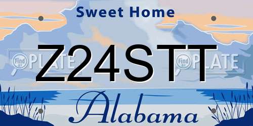 Z24STT Alabama License Plate