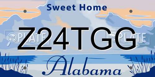 Z24TGG Alabama License Plate