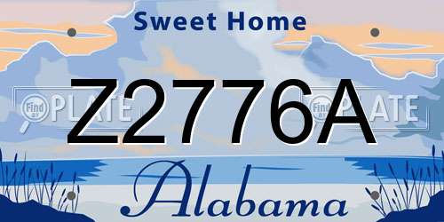 Z2776A Alabama License Plate