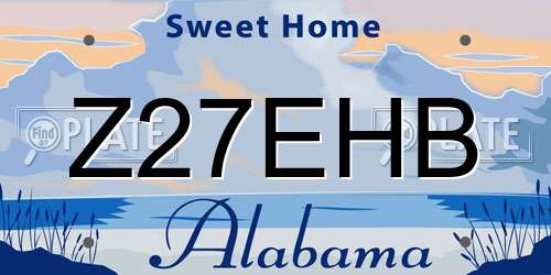 Z27EHB Alabama License Plate