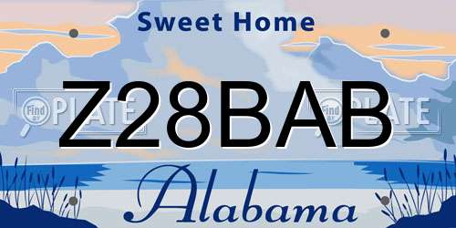 Z28BAB Alabama License Plate