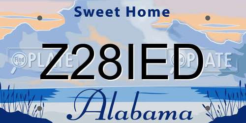 Z28IED Alabama License Plate