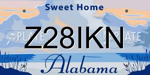 Z28IKN Alabama License Plate