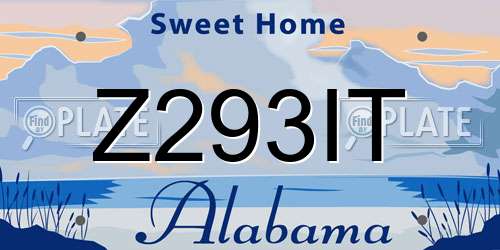 Z293IT Alabama License Plate