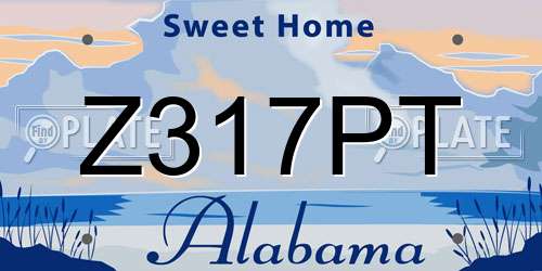 Z317PT Alabama License Plate