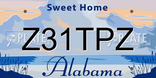 Z31TPZ Alabama License Plate