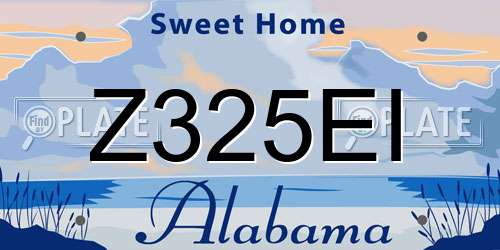 Z325EI Alabama License Plate