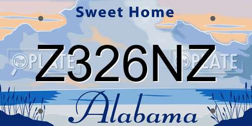 Z326NZ Alabama License Plate